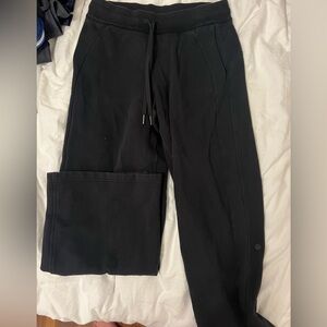 black lululemon wide leg scuba pants